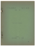 Moe Howard's 27pp. Script Dated November 1938 for The 1939 Three Stooges Film ''Yes, We Have No Bonanza'' -- Very Good Condition